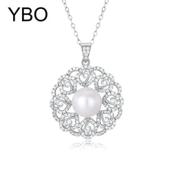 925 Sterling Silver Freshwater Pearl Pendant Necklace for Women