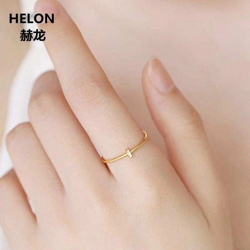 14k Yellow Gold Natural Diamond Engagement Ring for Women