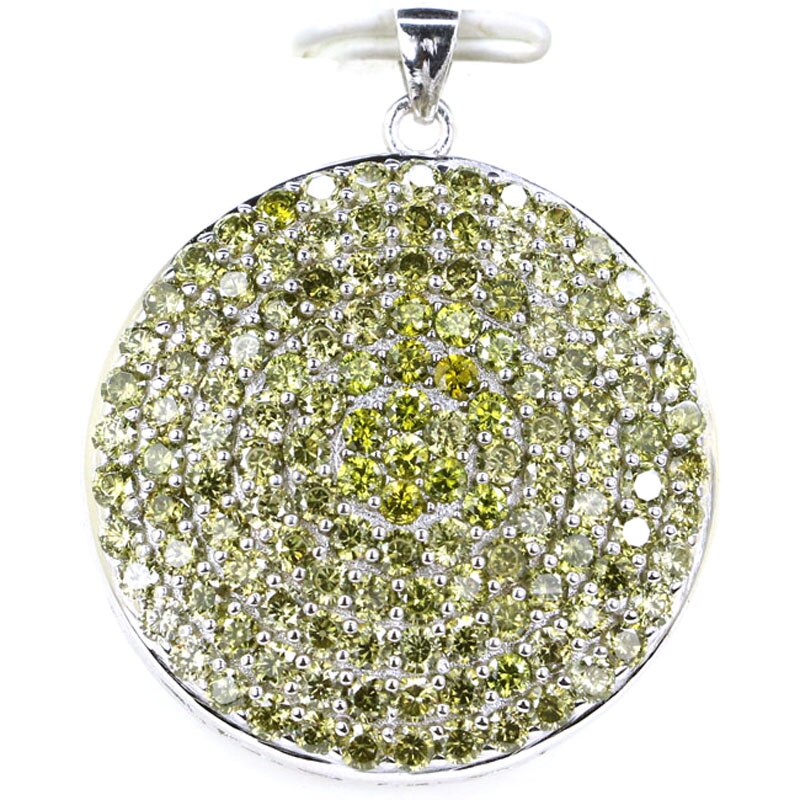 925 Sterling Silver Pendant with Kunzite, Garnet, Amethyst, Peridot, and CZ for Women