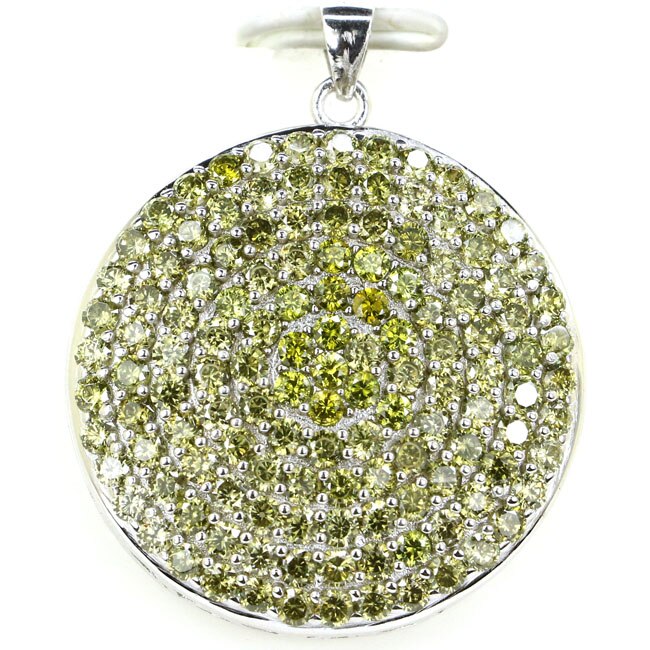 925 Sterling Silver Pendant with Kunzite, Garnet, Amethyst, Peridot, and CZ for Women