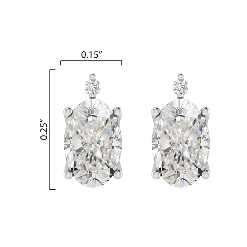 V3 Jewelry London Blue Topaz and White Topaz Sterling Silver Stud Earrings Set