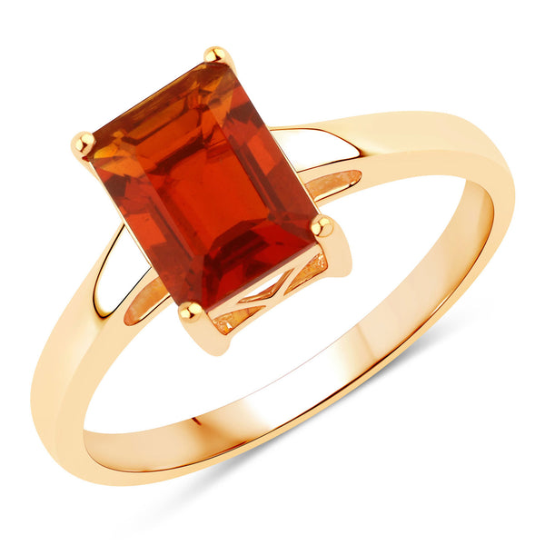 1.02 Carat Genuine Fire Opal 14K Yellow Gold Ring