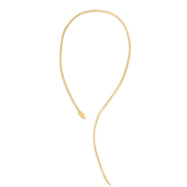 14k Yellow Gold Serpent Necklace