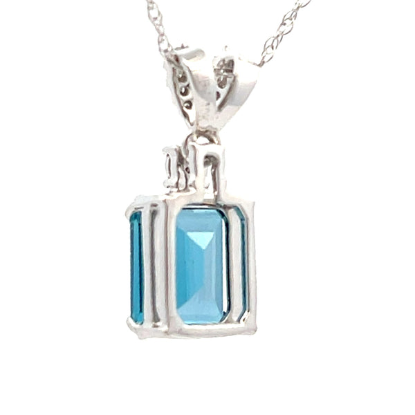 London Blue Topaz Fashion Pendants 10KT White Gold