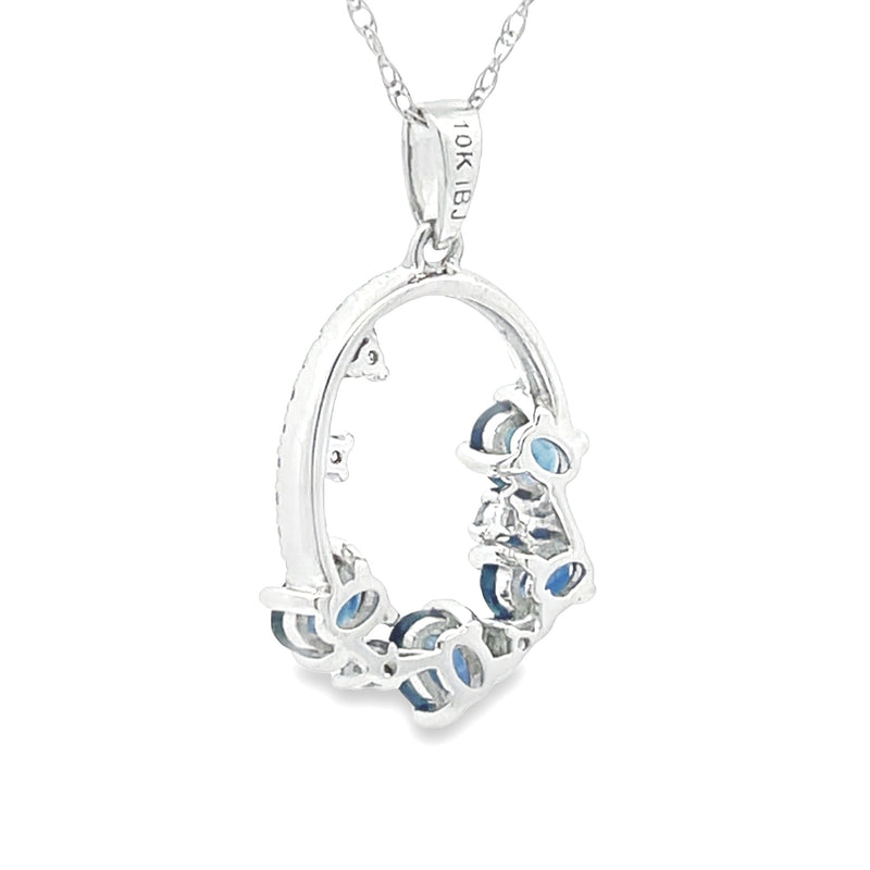 .16ct Sapphire Diamond Fashion Pendants 10KT White Gold