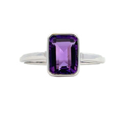 Genuine 1.60ct Amethyst Ring Sterling Silver