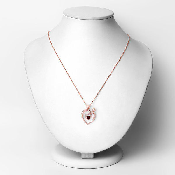 0.32 Carat Genuine Garnet .925 Sterling Silver Pendant