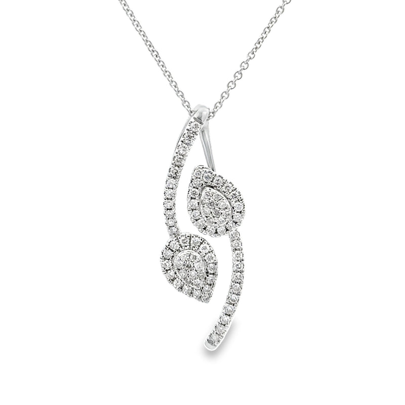 Genuine .50ct Diamond Fashion Pendants 10KT White Gold