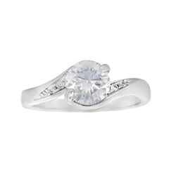 Genuine .86ct Moissanite  Sterling Silver