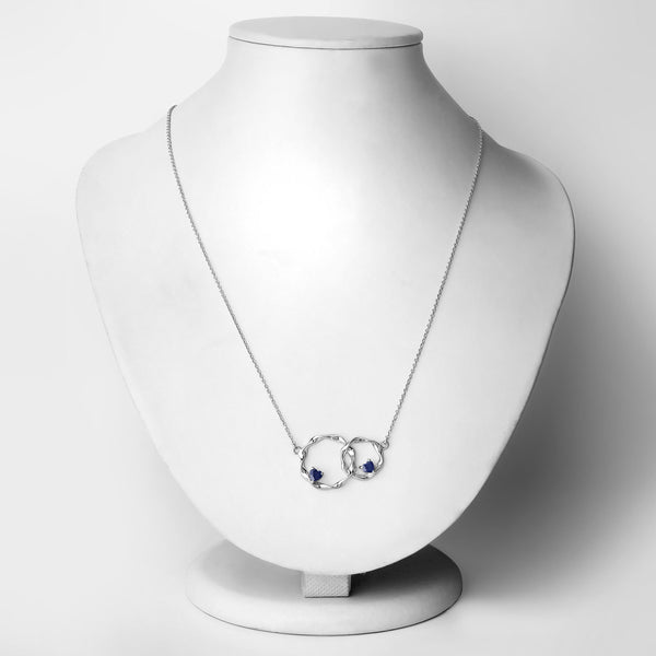 0.70 Carat Genuine Blue Sapphire .925 Sterling Silver Pendant