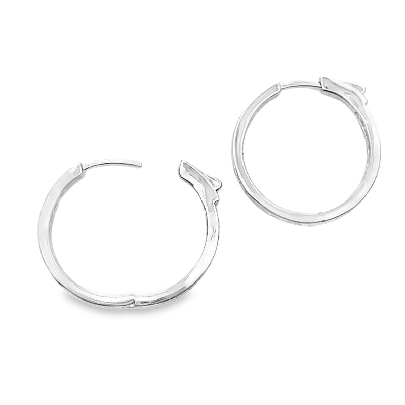 Natural 1.57ct Moissanite Hoop Earrings Sterling Silver