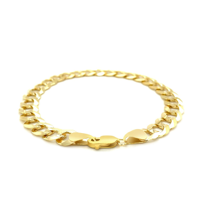 8.2mm 10k Yellow Gold Curb Bracelet