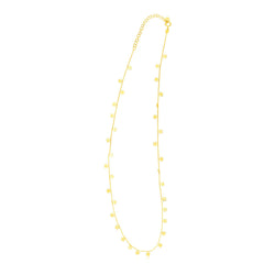 14K Yellow Gold Necklace with Dangling Stars