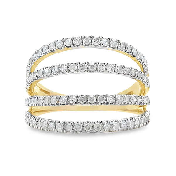 .50ct Diamond Fashion band rings 10KT Yellow Gold