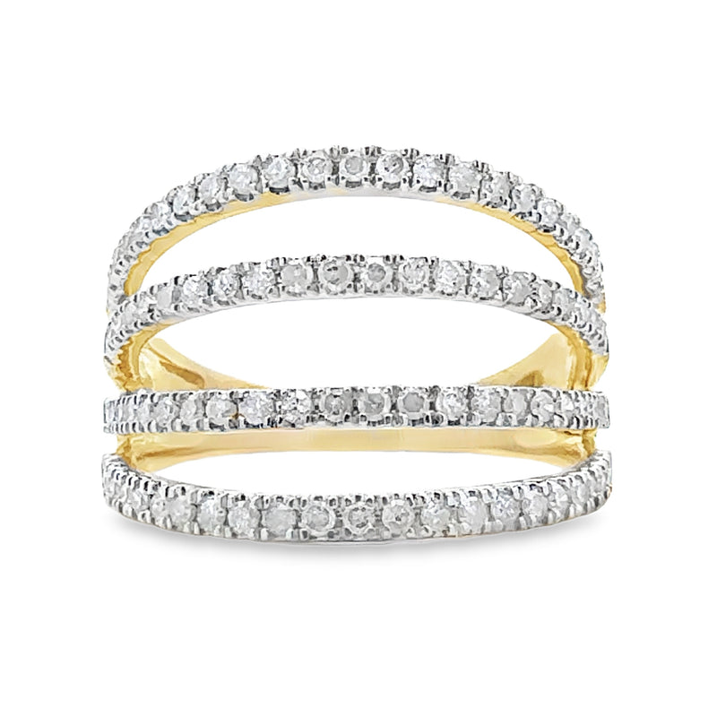 .50ct Diamond Fashion band rings 10KT Yellow Gold