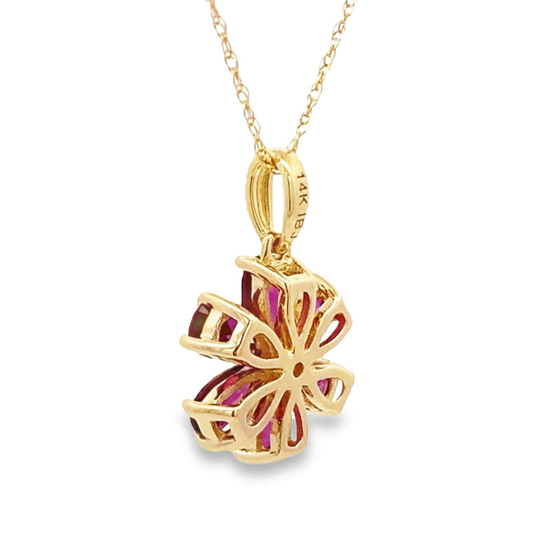 Rhodolite Garnet Fashion Pendants 14KT Yellow Gold