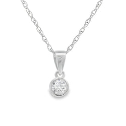 Natural .41ct Moissanite Pendant Sterling Silver