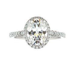 Genuine Moissanite Eng Only Sterling Silver