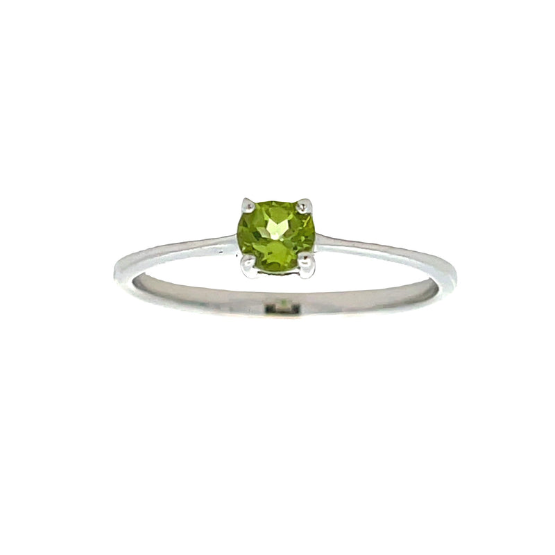 Natural .26ct Peridot Ring Sterling Silver