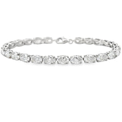 11.00ct Moissanite Tennis Bracelet Sterling Silver