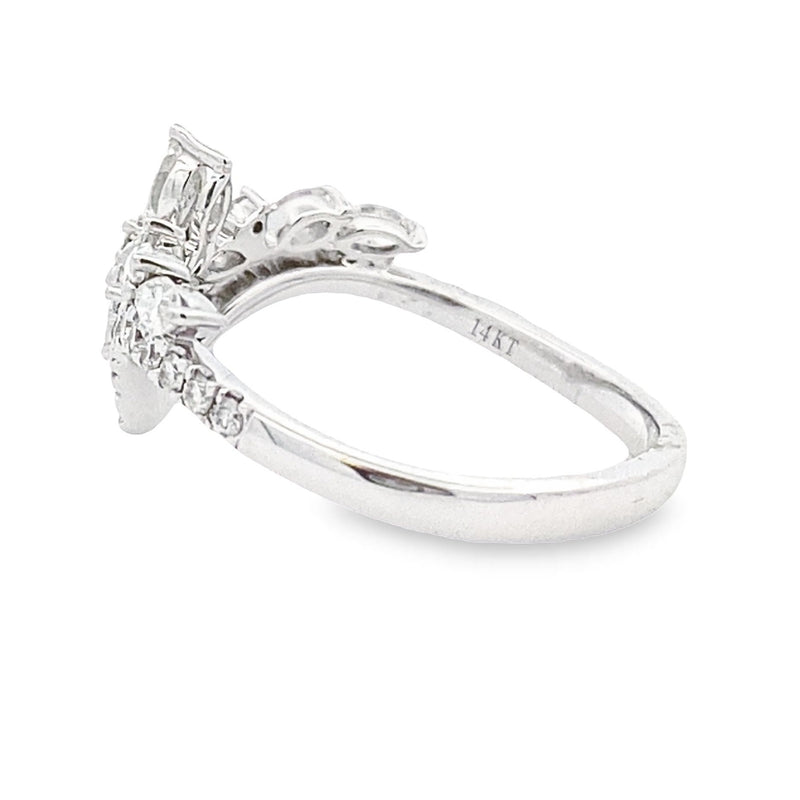 Natural .85ct Diamond Ring 14KT White Gold