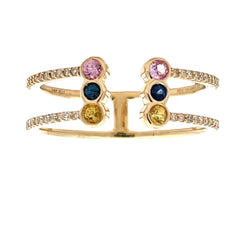 .18ct Sapphire Fashion band rings 14KT Yellow Gold