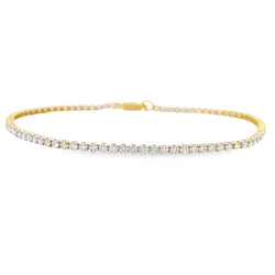 Genuine 2.00ct Diamond Tennis Bracelet 14KT Yellow Gold