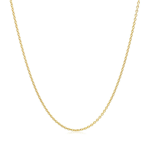 14k Yellow Gold Round Cable Link Chain 1.1mm