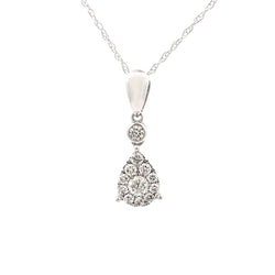 Genuine .25ct Diamond Fashion Pendants 14KT White Gold