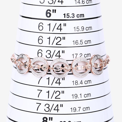 1.65 Carat Genuine Morganite and White Diamond .925 Sterling Silver Bracelet