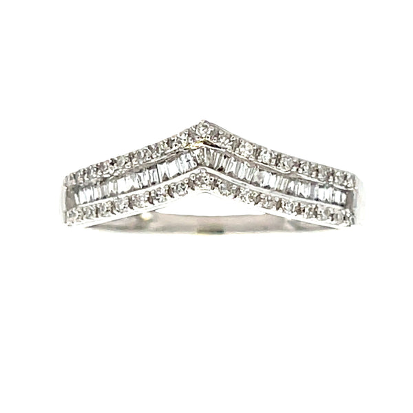 .25ct Diamond Fashion band rings 10KT White Gold