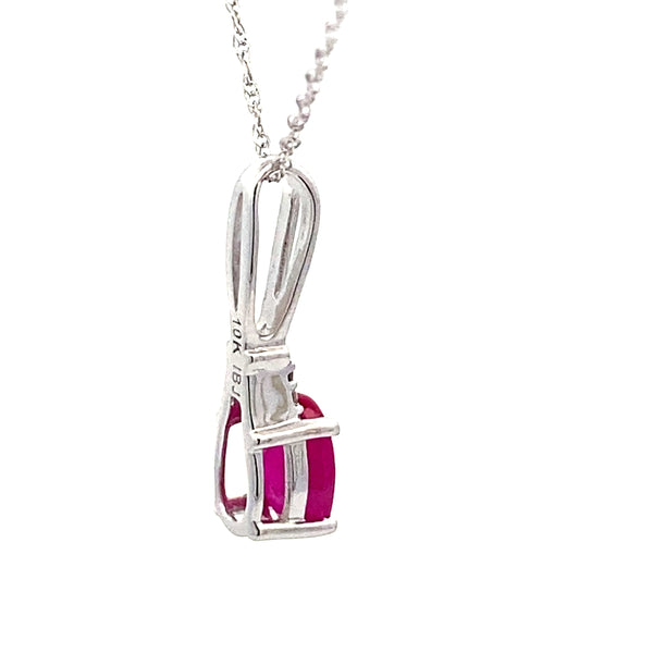 .02ct Ruby Diamond Fashion Pendants 10KT White Gold
