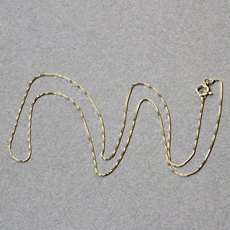 14k Yellow Gold Classic Box Chain 0.45mm