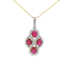 .78ct Ruby Diamond Fashion Pendants 10KT Yellow Gold