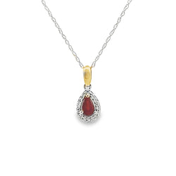 .31ct Ruby Diamond Fashion Pendants 10KT Yellow Gold