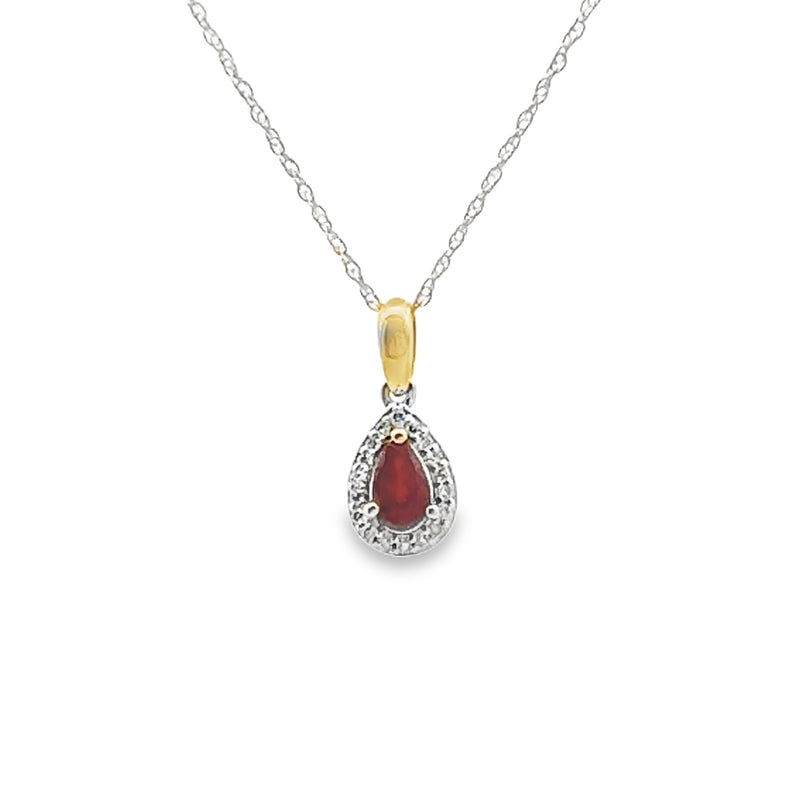 .31ct Ruby Diamond Fashion Pendants 10KT Yellow Gold