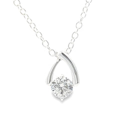 Genuine .65ct Cubic Zirconium Pendant Brass