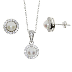 Natural Fresh Water Pearl Jewelry sets Sterling Silver