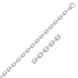 14k White Gold Polished Cable Motif Bracelet