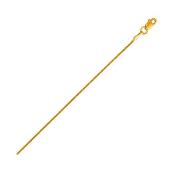 14k Yellow Gold Round Wheat Chain (0.60 mm)