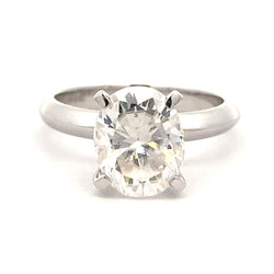 Natural 2.72ct Moissanite  10KT White Gold