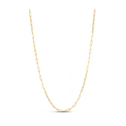 Sterling Silver Gold Plated Paperclip Chain (2.50 mm)