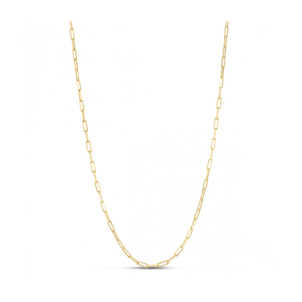 Sterling Silver Gold Plated Paperclip Chain (2.50 mm)