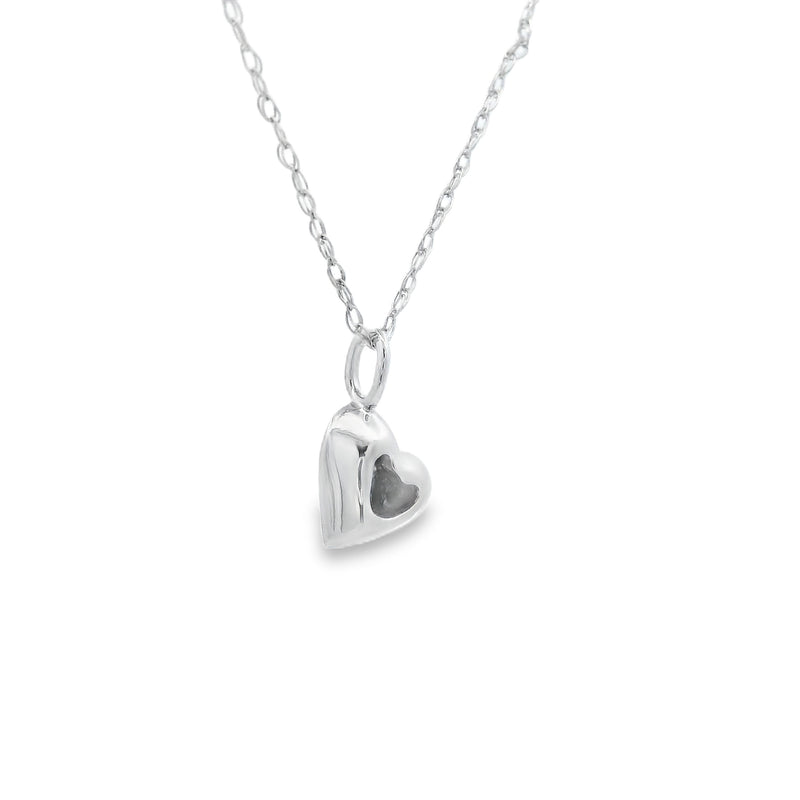 .06ct Diamond Heart Love Pendant 14KT White Gold