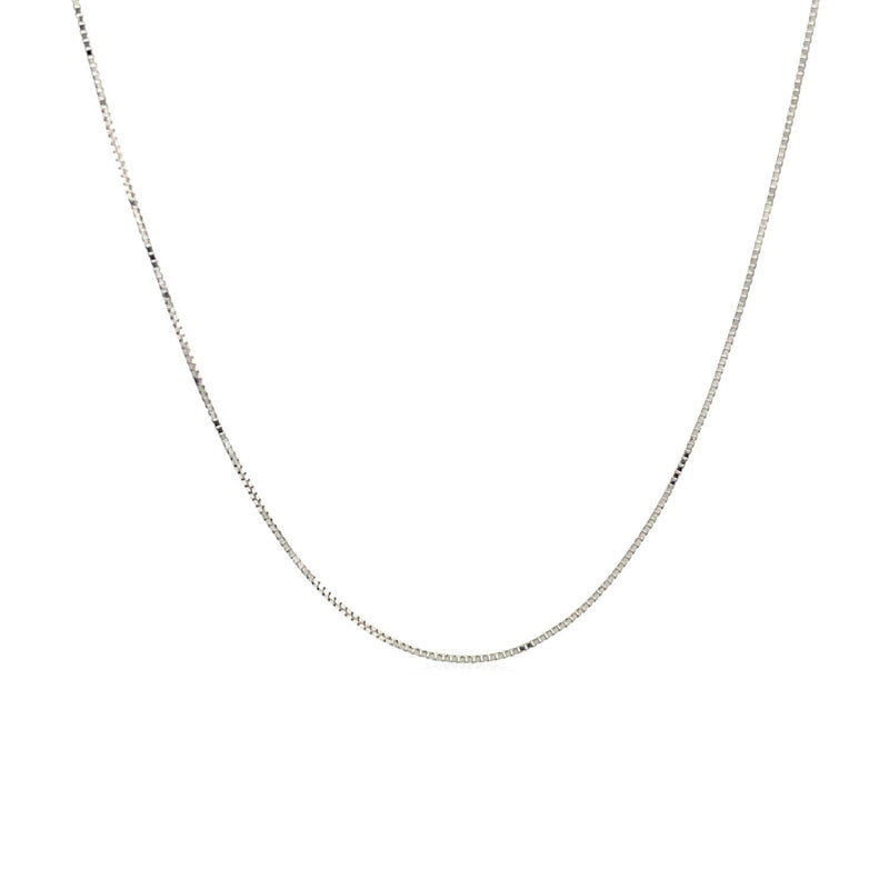 10k White Gold Classic Box Chain (0.45 mm)