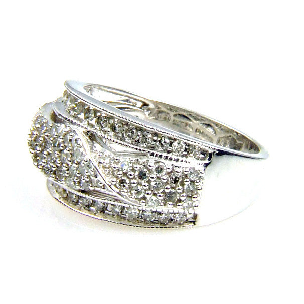 Natural .75ct Diamond Ring 14KT White Gold