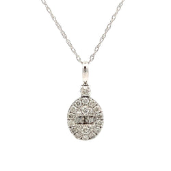 Genuine .36ct Diamond Fashion Pendants 14KT White Gold