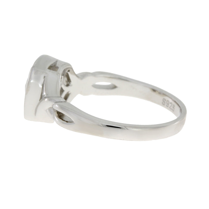 Natural Cubic Zirconium Ring Sterling Silver