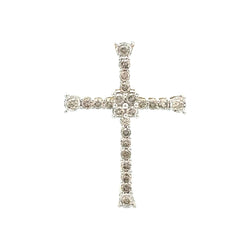 1.00ct Diamond Cross Religious Pendant 10KT Yellow Gold