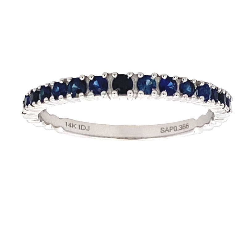 .37ct Sapphire stackable band set 14KT White Gold